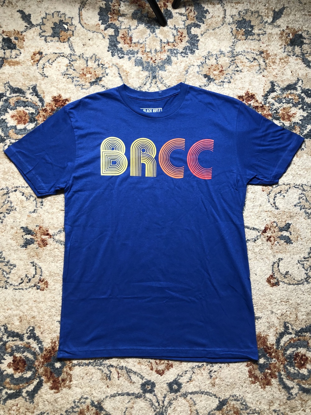 Black Rifle Coffee Company Shirt Mens Medium Blue BRCC Graphic Tee Retro Style